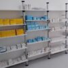 5 columnas de 2m de alto con 20 estantes de 85 x 35