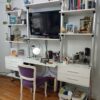 2 modulos de 60cm y 1 de 85cm con TV sobre estante